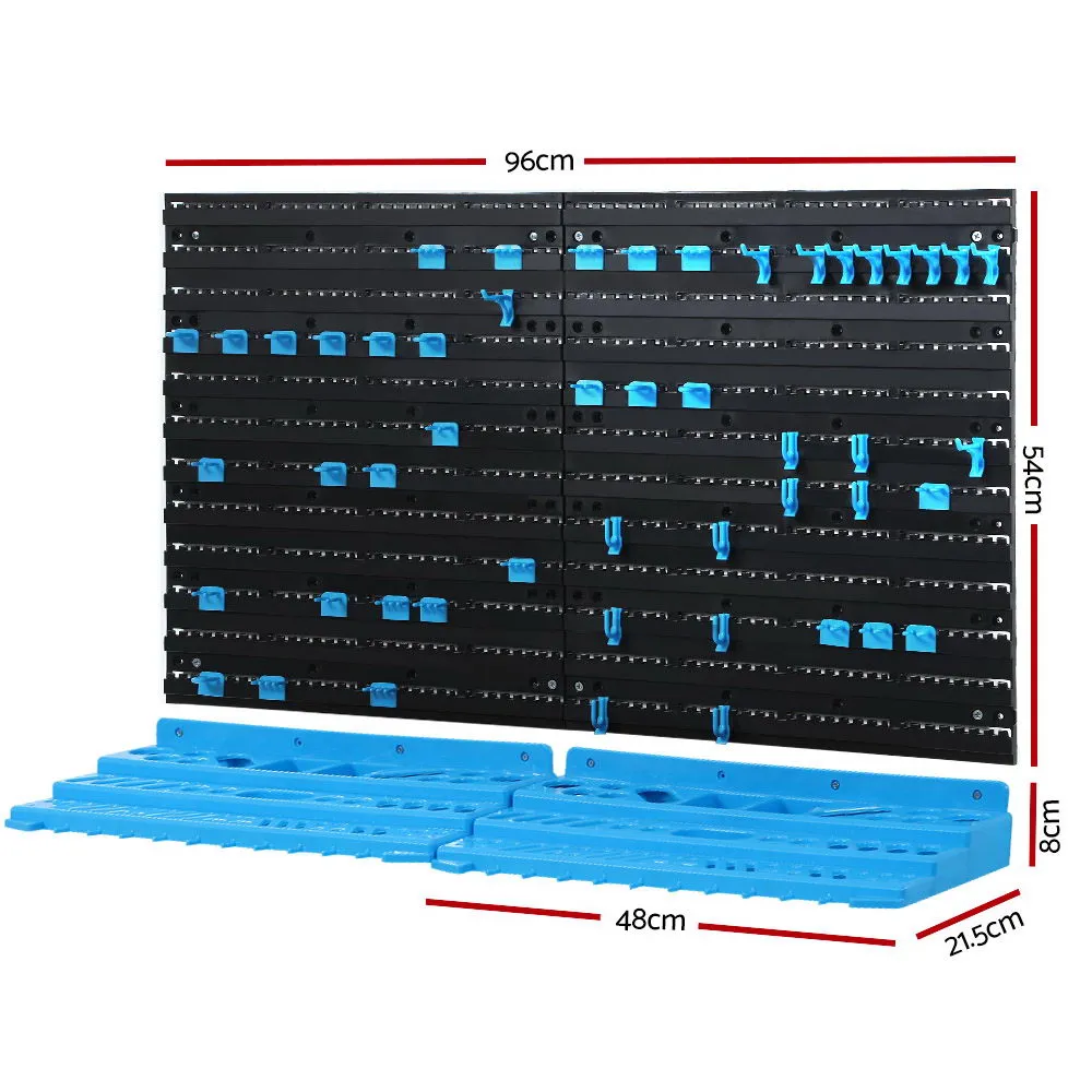 108-Bin Wall-Mounted Tool Storage Rack, 4 Shelves, Giantz