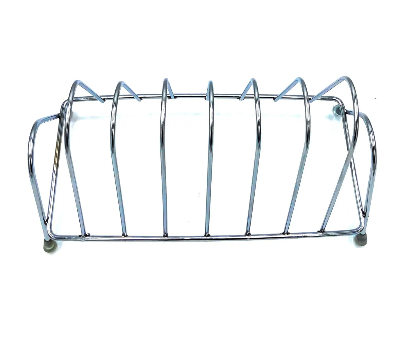 2135 Stainless Steel Square Plate Rack Stand Holder for Kitchen