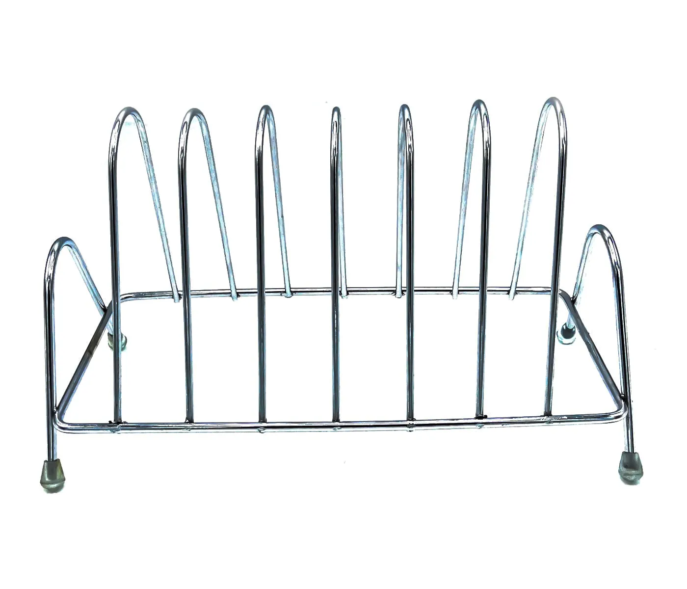 2135 Stainless Steel Square Plate Rack Stand Holder for Kitchen