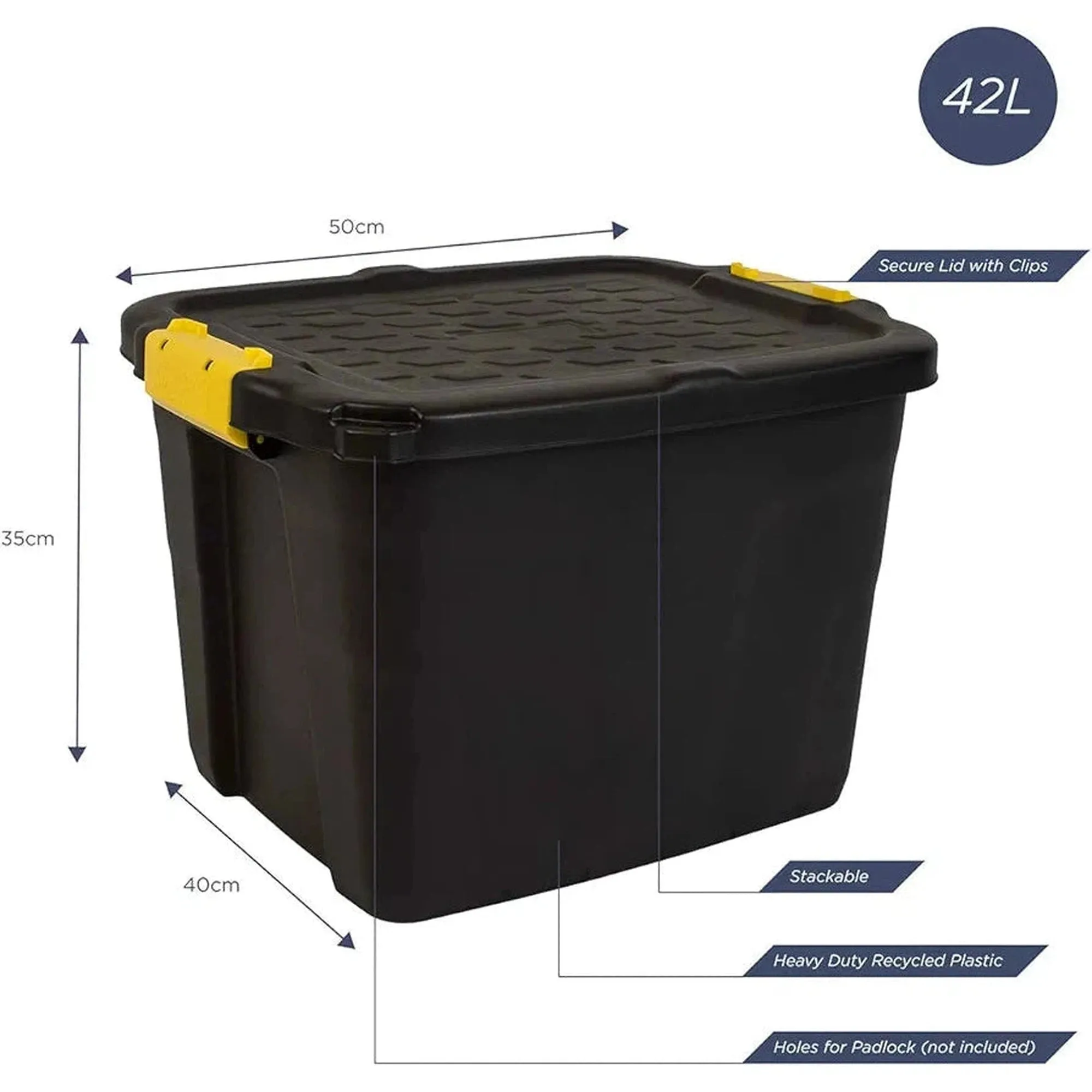 42L Big Jim Tote Storage Box Tough