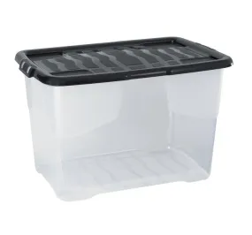 42L Curve Box Clear With Lid