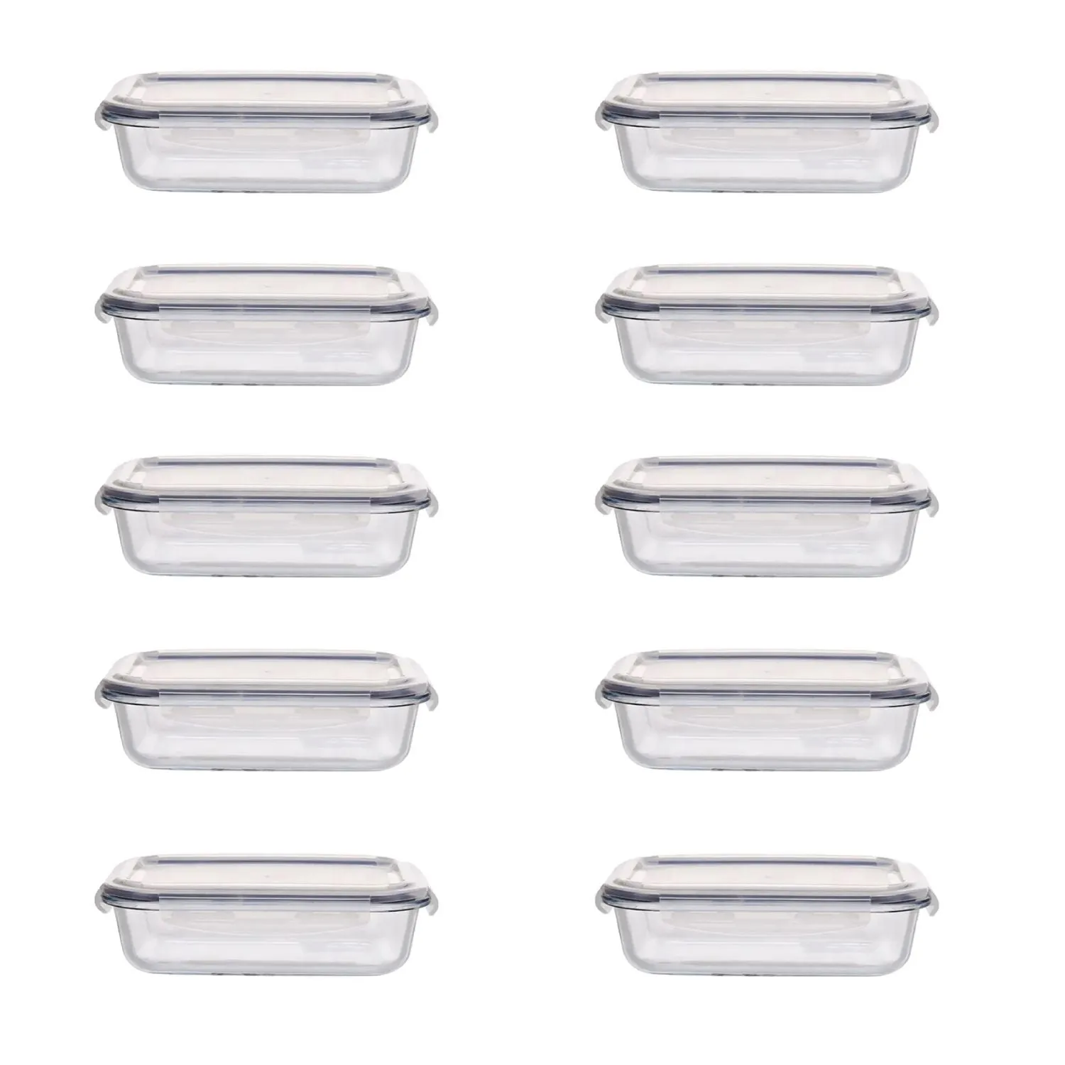 Airtight Temperature Resistant Food Storage Containers, 10 Pack