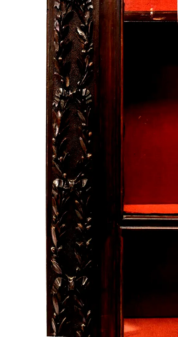 Antique Bookcase / Cabinet, Display French Renaissance Revival, Walnut, 1800s!!