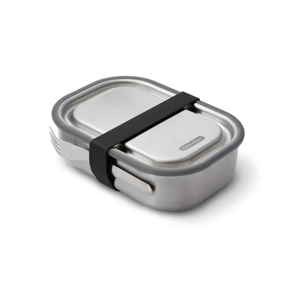 black blum Stainless Steel 1L Lunch Box & Fork - Black Limited Edition