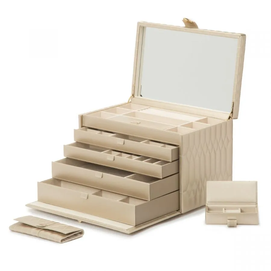 Caroline Extra Large Jewelry Box (Ivory)