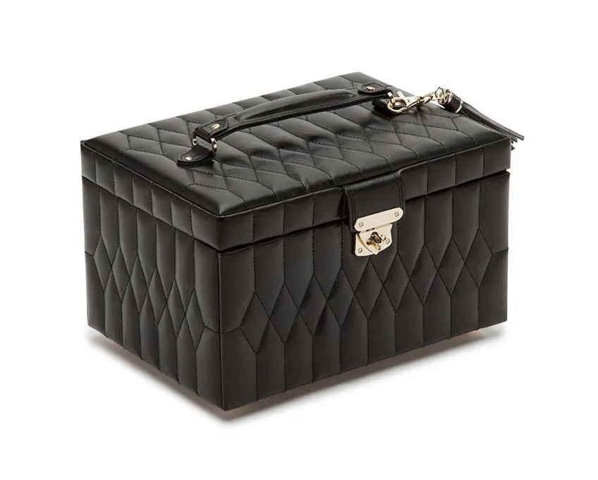 Caroline Medium Jewelry Box (Black)