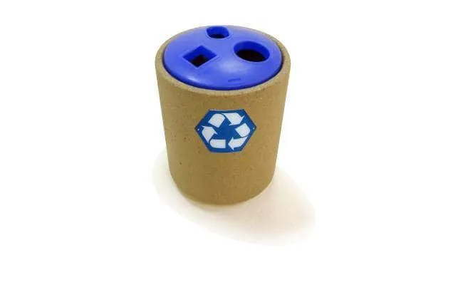 Concrete Waste Container with 3-Hole Plastic Recycle Top