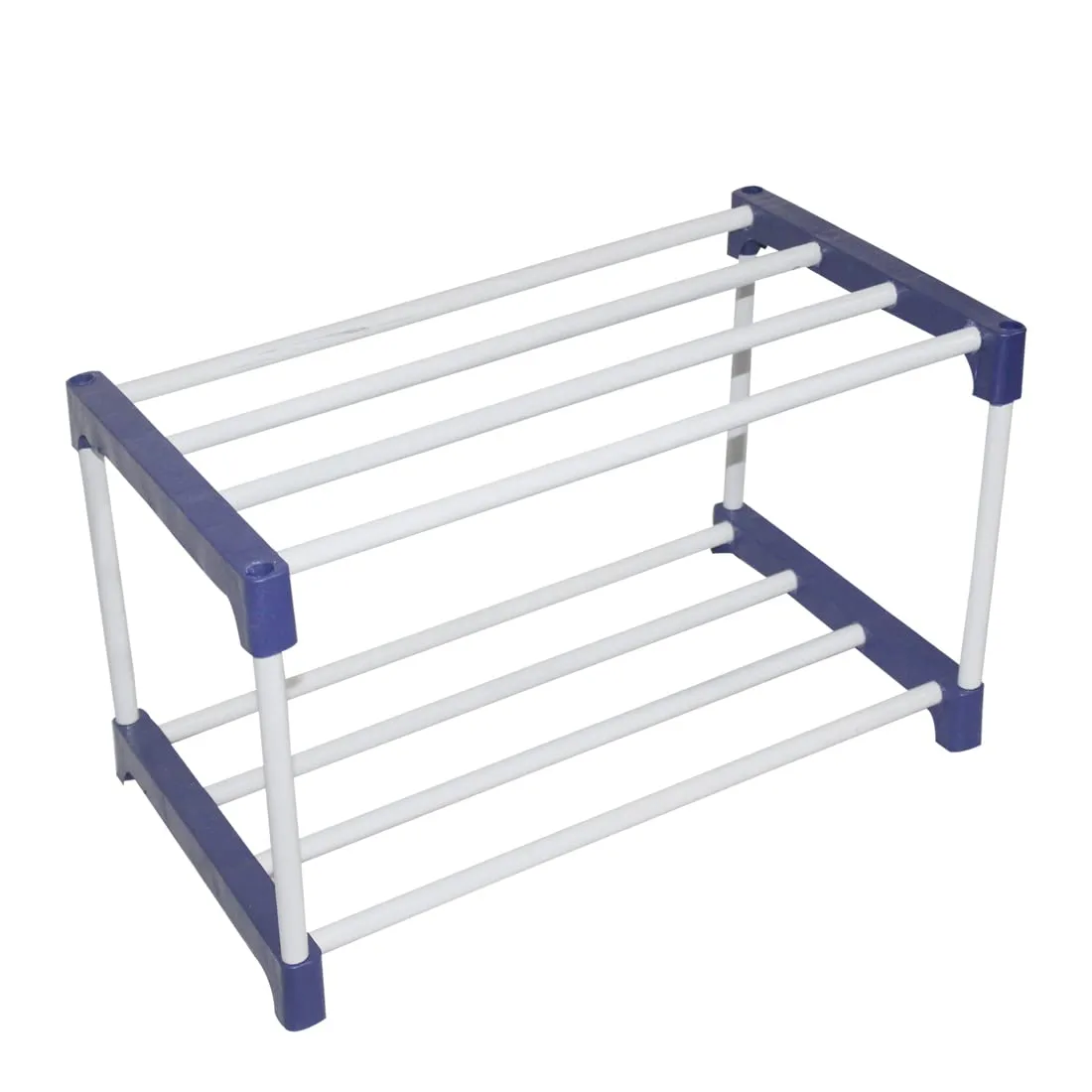 Confiado metal shoe rack 2 layer Blue & white