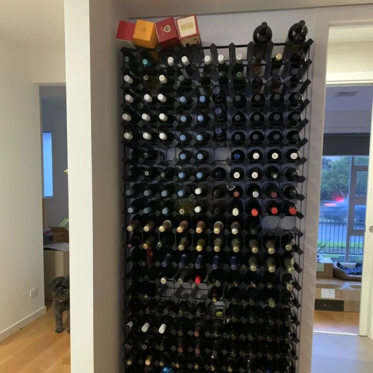 Custom Built Black Onyx Finish Wine Rack | Pre-Assembled