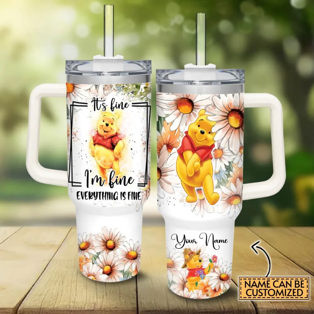 Custom Name Everything Is Fine Tumbler