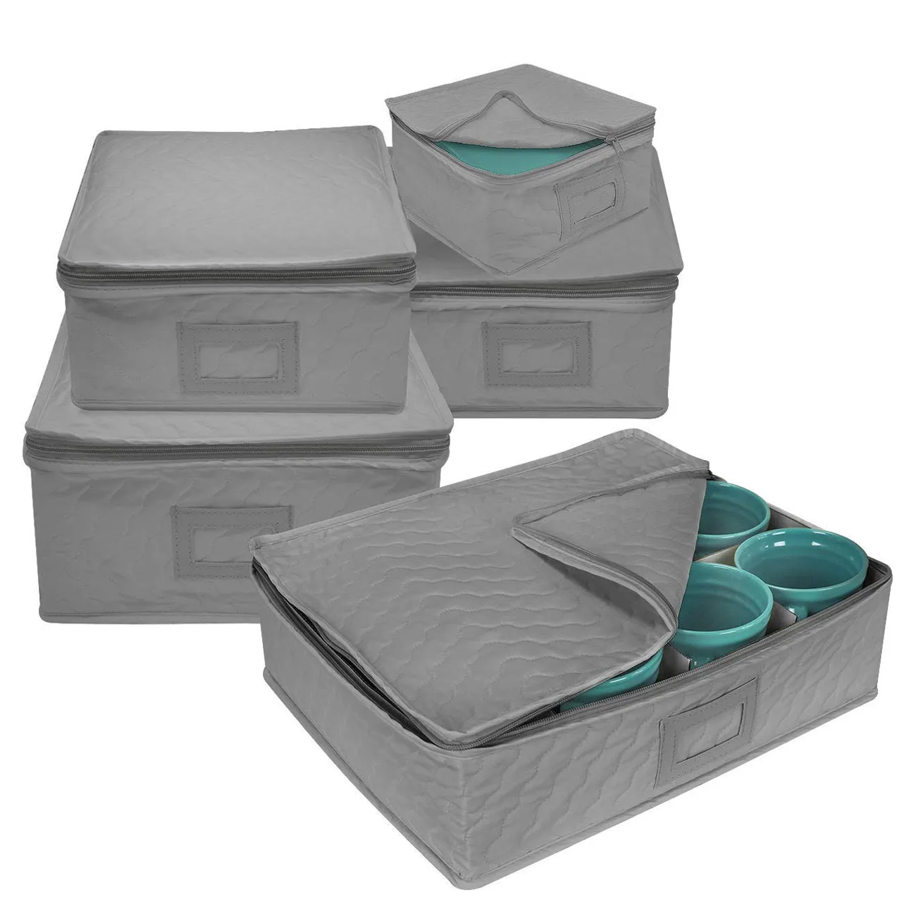 Dish Storage 5 Pc Set Square (Service for 12)