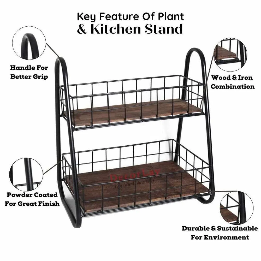 Double Decker Storage Organizer - Wenge