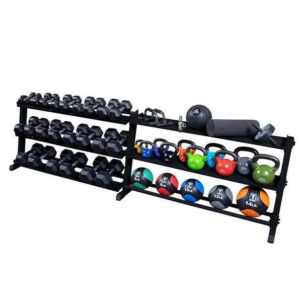 Dumbbell Rack GDR60B (Optional Kettlebell & Med Ball Shelves)