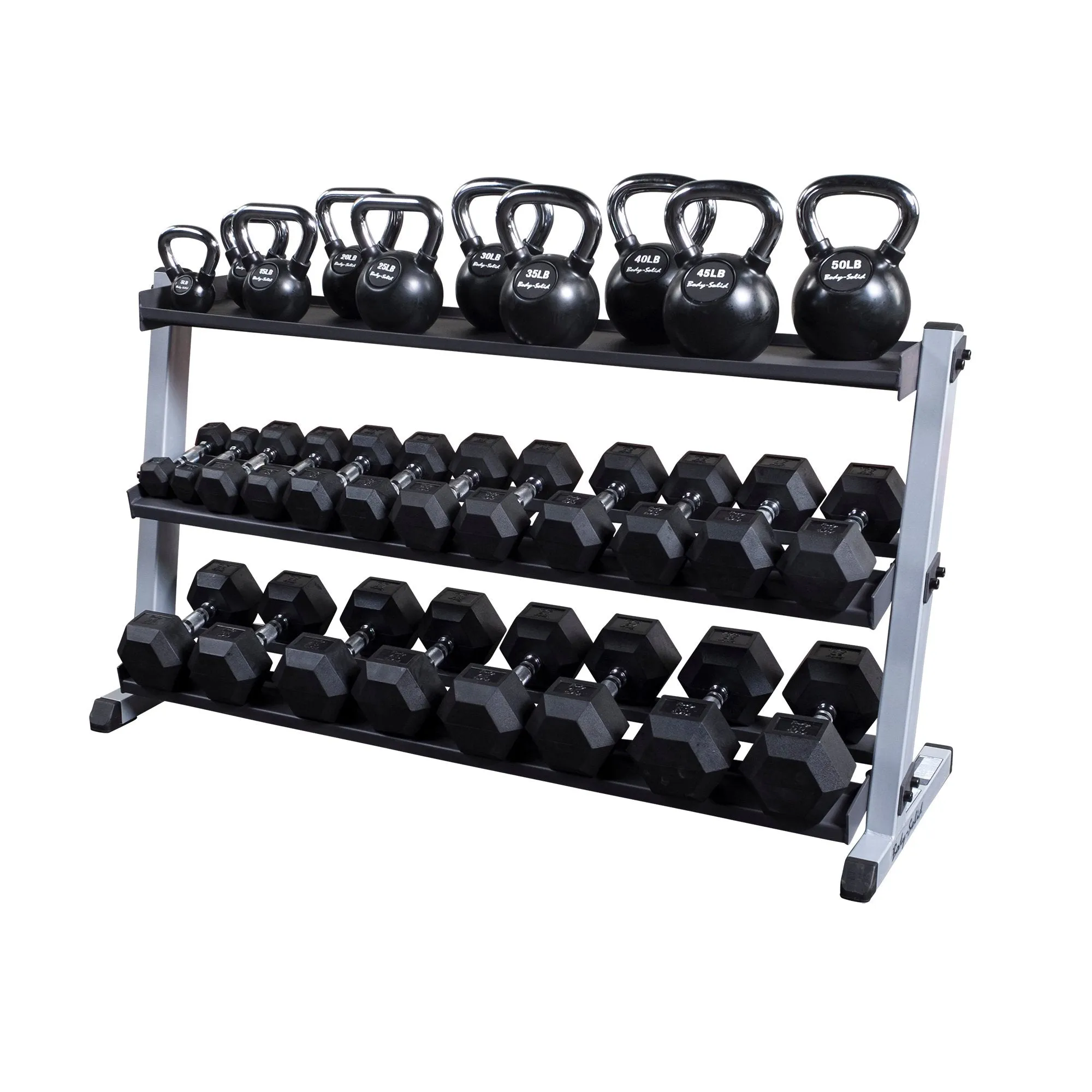 Dumbbell Rack GDR60B (Optional Kettlebell & Med Ball Shelves)