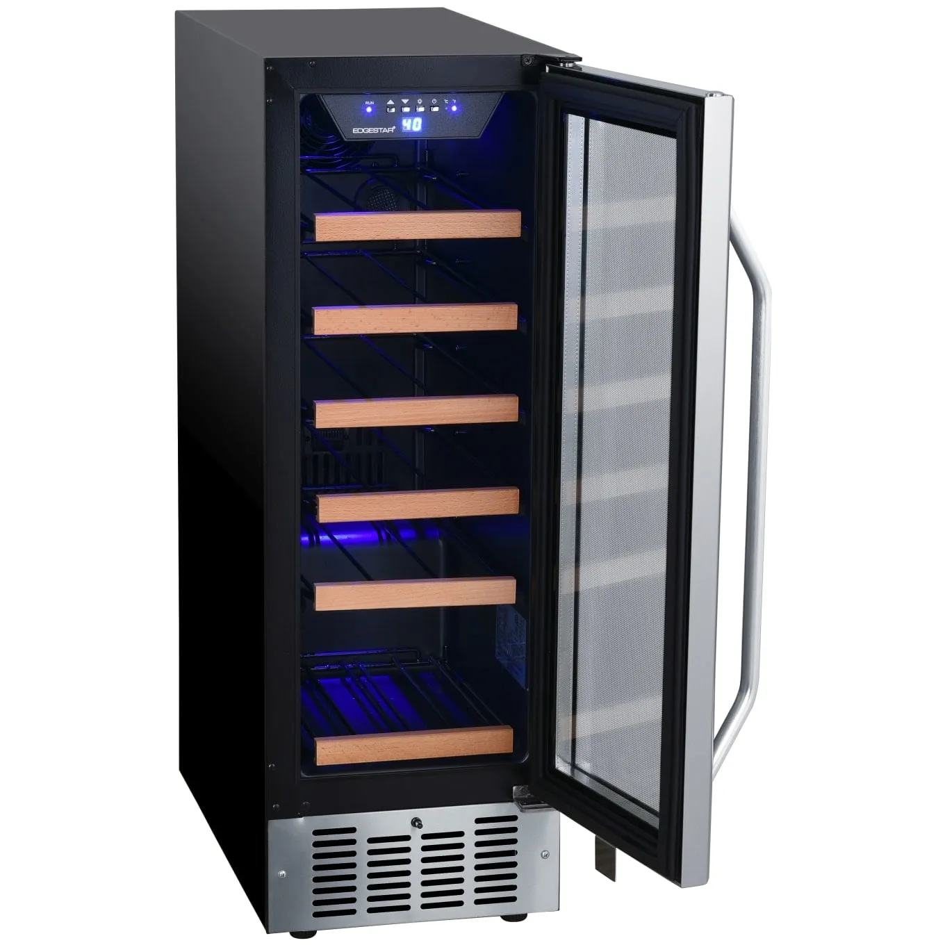 Edgestar CWR182SZ 12" Wide 18 Bottle Built-In Single Zone Wine Cooler in Stainless Steel