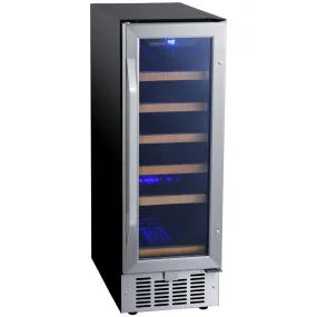 Edgestar CWR182SZ 12" Wide 18 Bottle Built-In Single Zone Wine Cooler in Stainless Steel