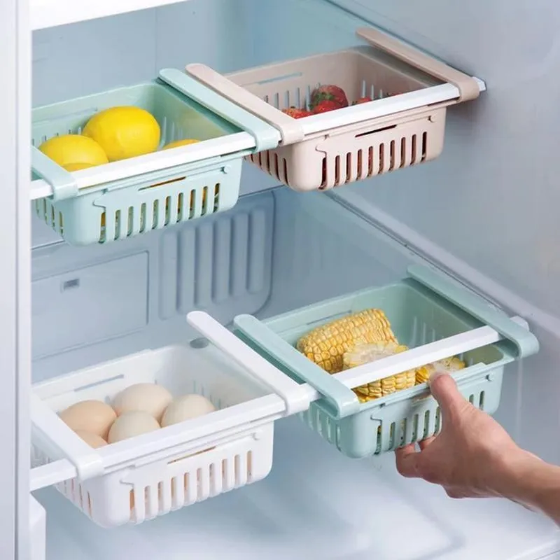 Expandable Adjustable Multipurpose Fridge Storage Basket ( 1 pcs )