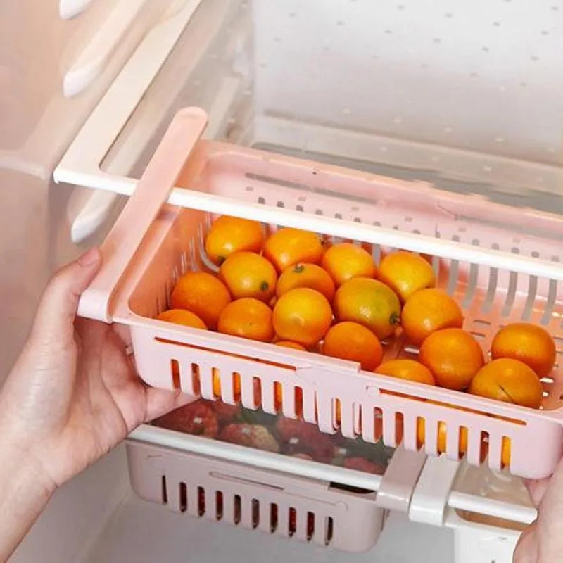 Expandable Adjustable Multipurpose Fridge Storage Basket ( 1 pcs )