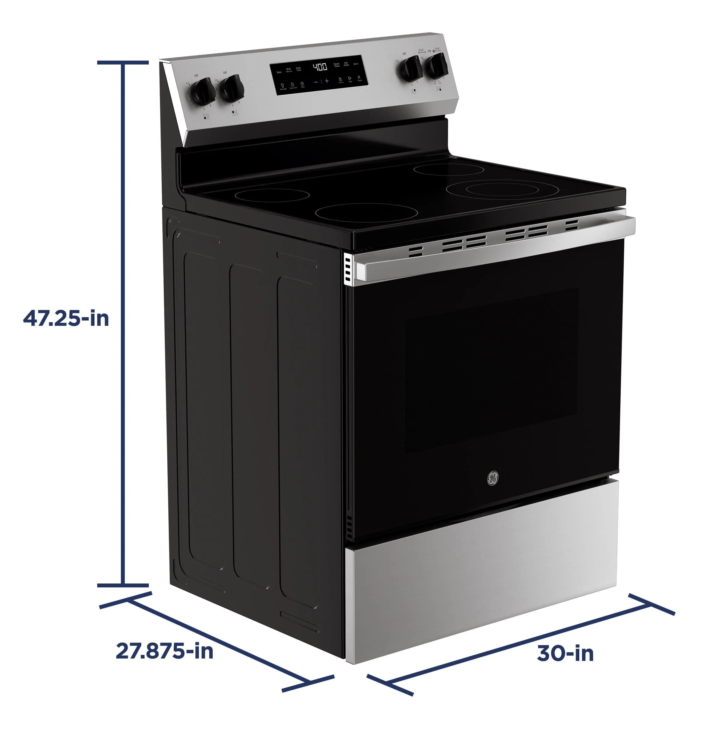 GRF400PVSS GE® 30" Free-Standing Electric Range