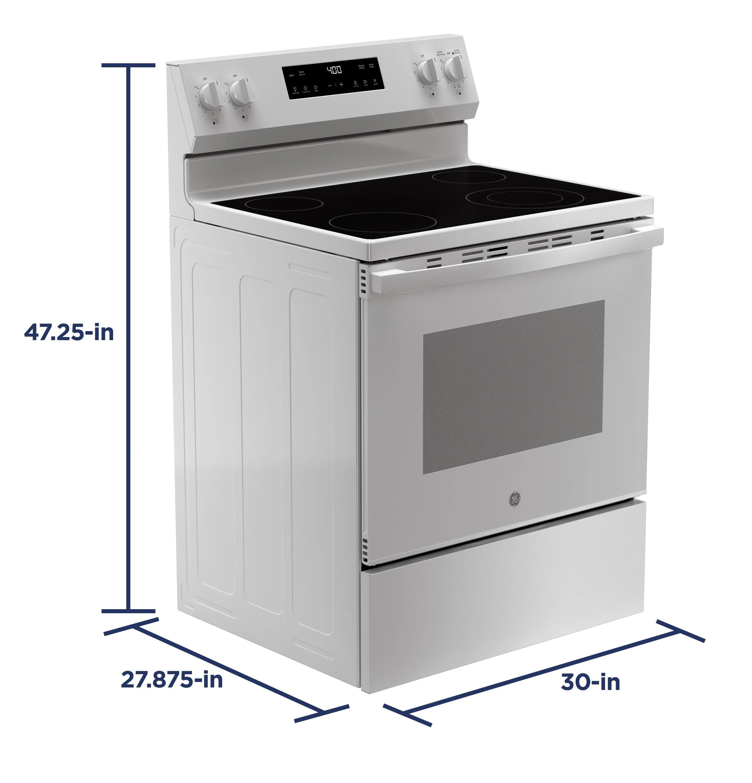 GRF400SVWW GE® 30" Free-Standing Electric Range