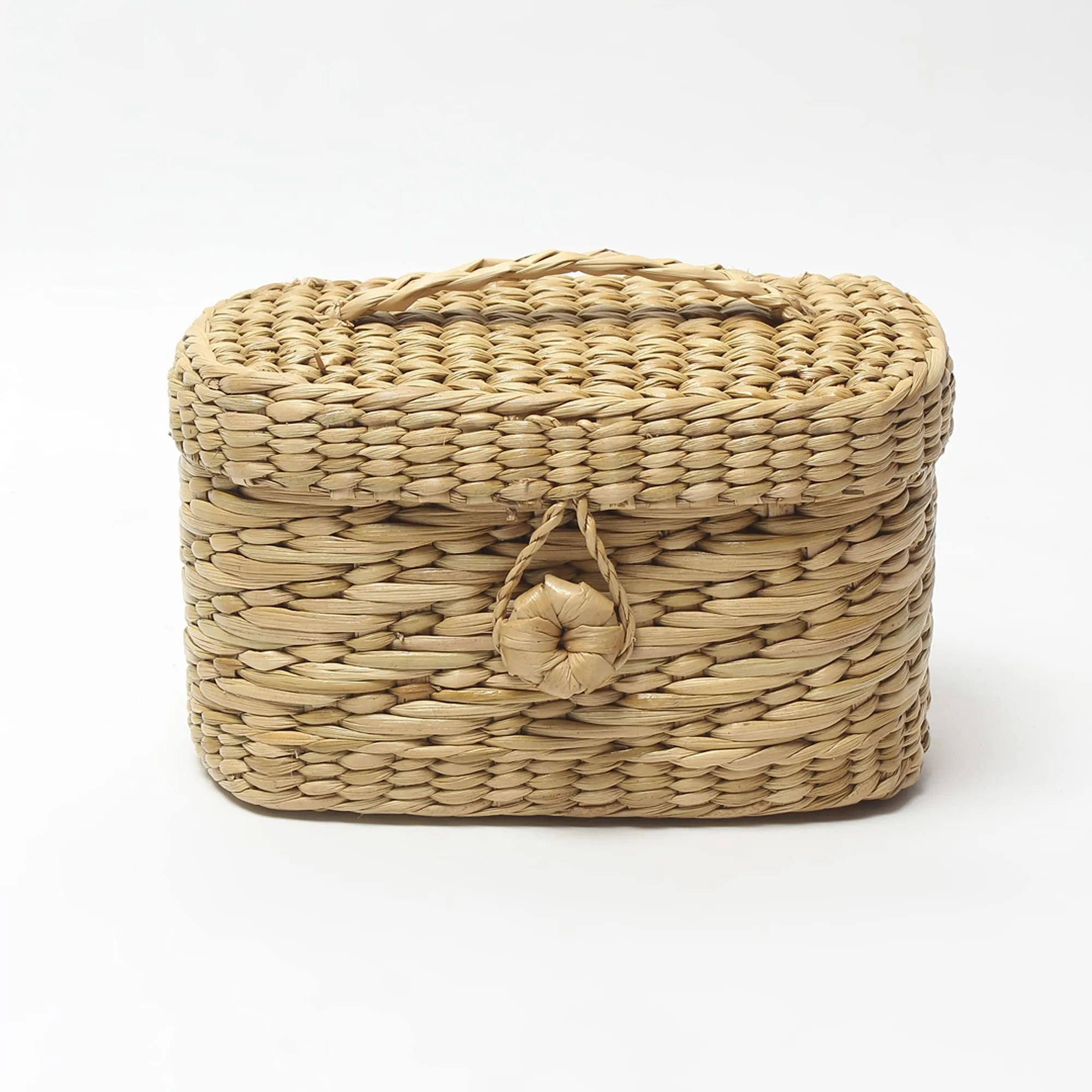 Habere India-All the Cultures Fabricating India Wicker Tissue Box | Basket with Lid | Storage Box with Lid | Seagrass Lid Box | Gift Hamper Box with Lid