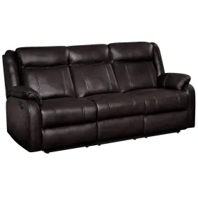 Jude Double Glider Recliner Sofa in Brown 8201BRW-3