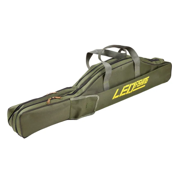 LEO 27746 Folding Fishing Rod Bag Long Fishing Gear Soft Bag, Length: 1.5m Army Green