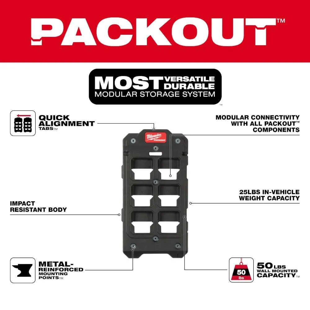 Milwaukee 48-22-8486 PACKOUT Compact Wall Plate