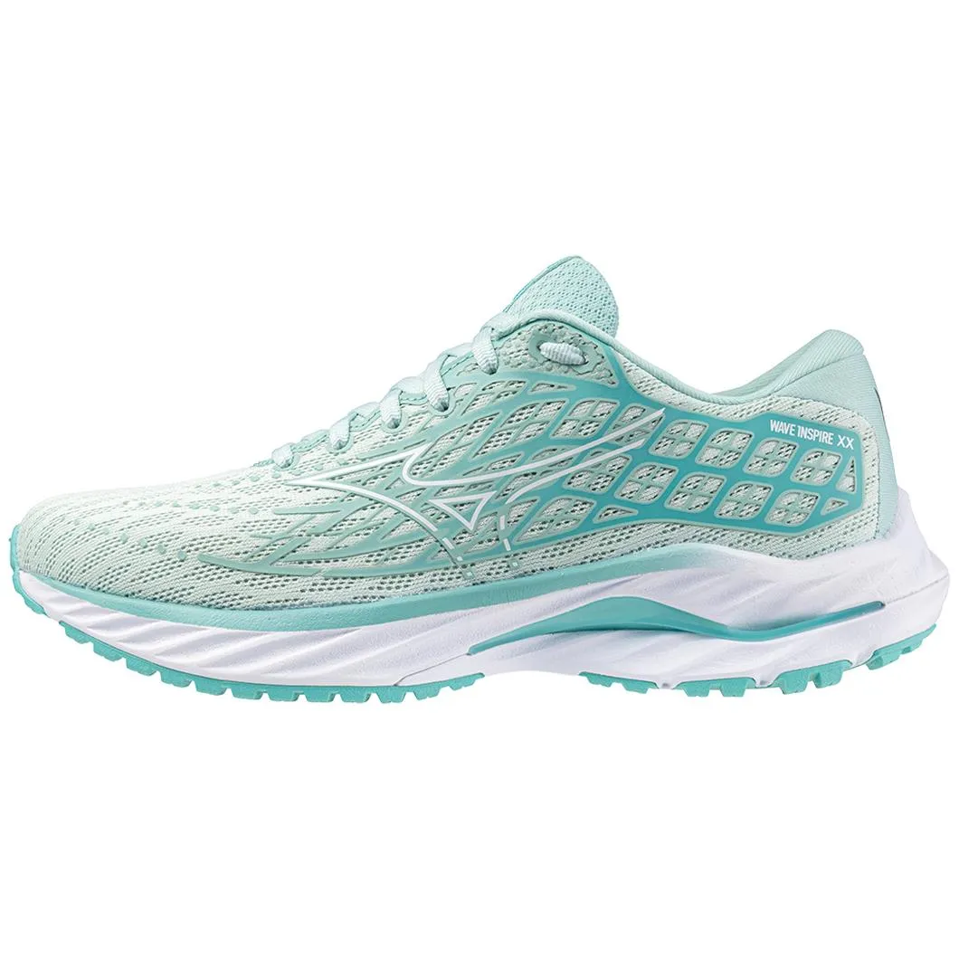 Mizuno Women's Wave Inspire 20 in Eggshell Blue White