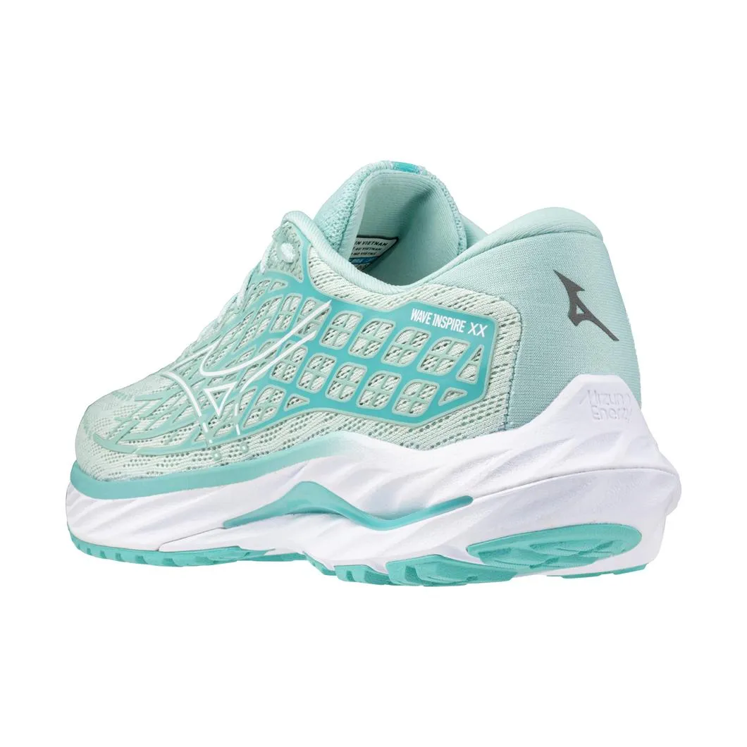 Mizuno Women's Wave Inspire 20 in Eggshell Blue White