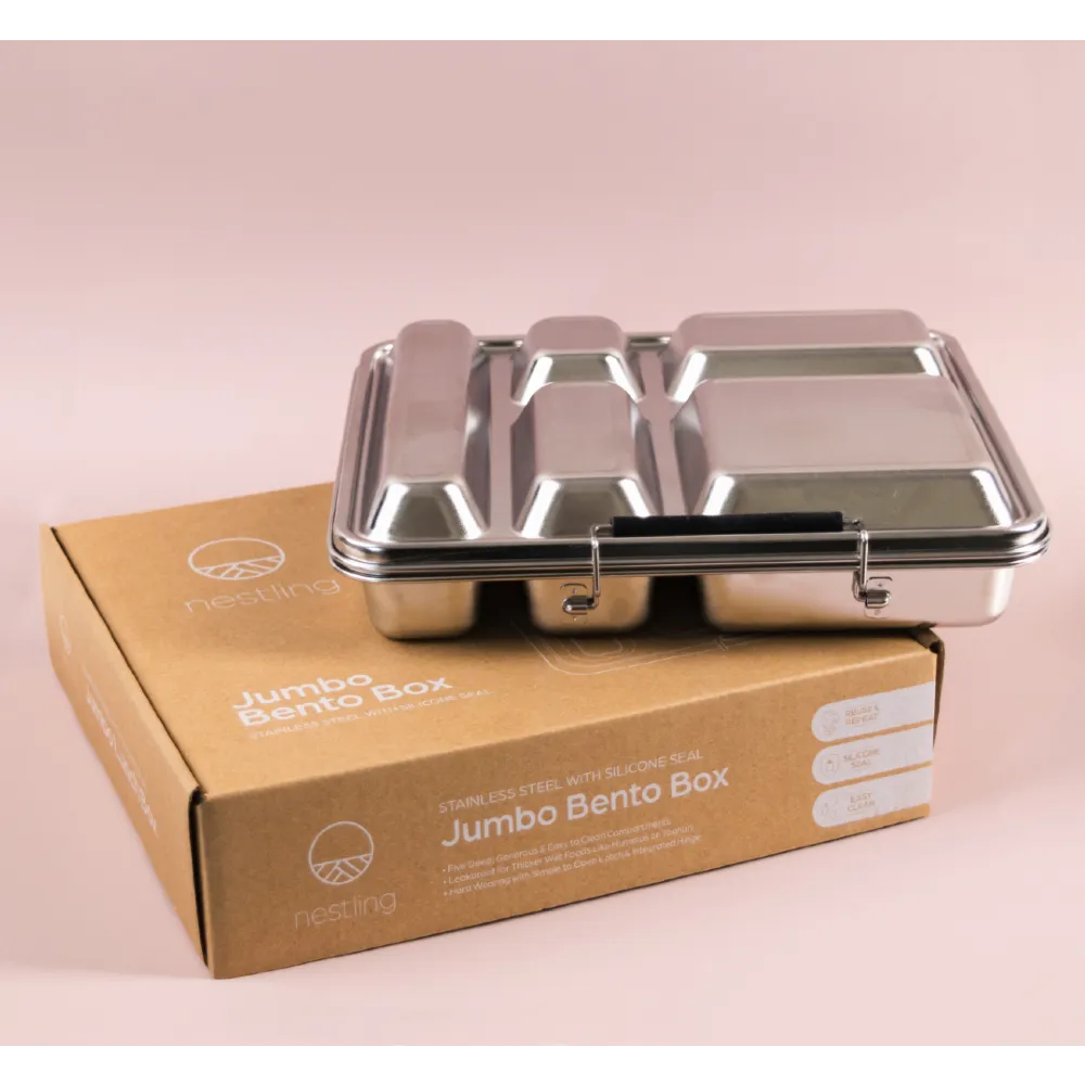 Nestling Jumbo Stainless Steel Bento Box