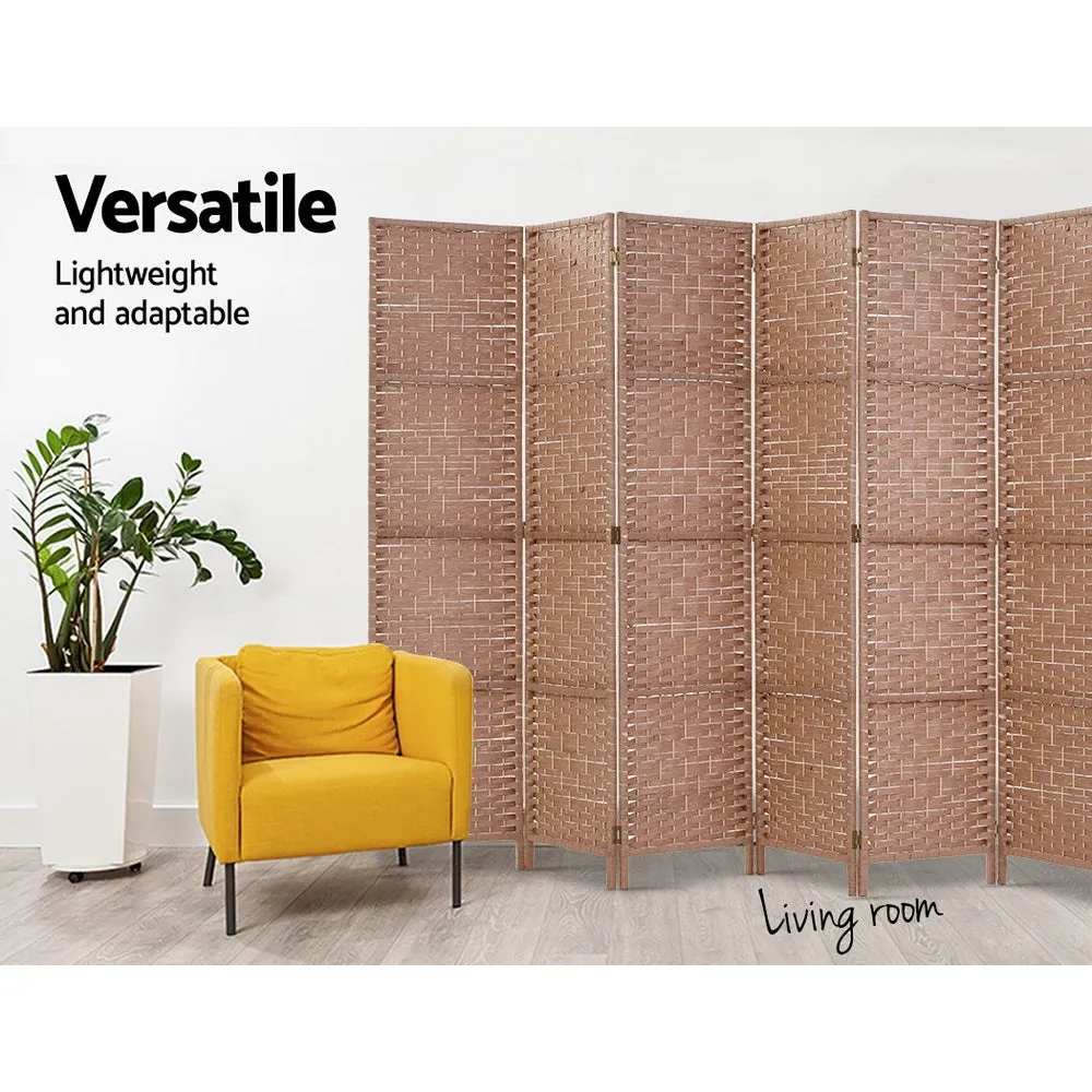 Non-toxic 8 Panel Room Divider, Hand-woven Rattan - Artiss