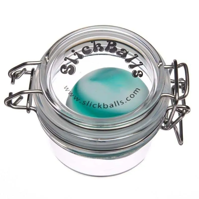 Oil Slick - Green & White Slick Ball