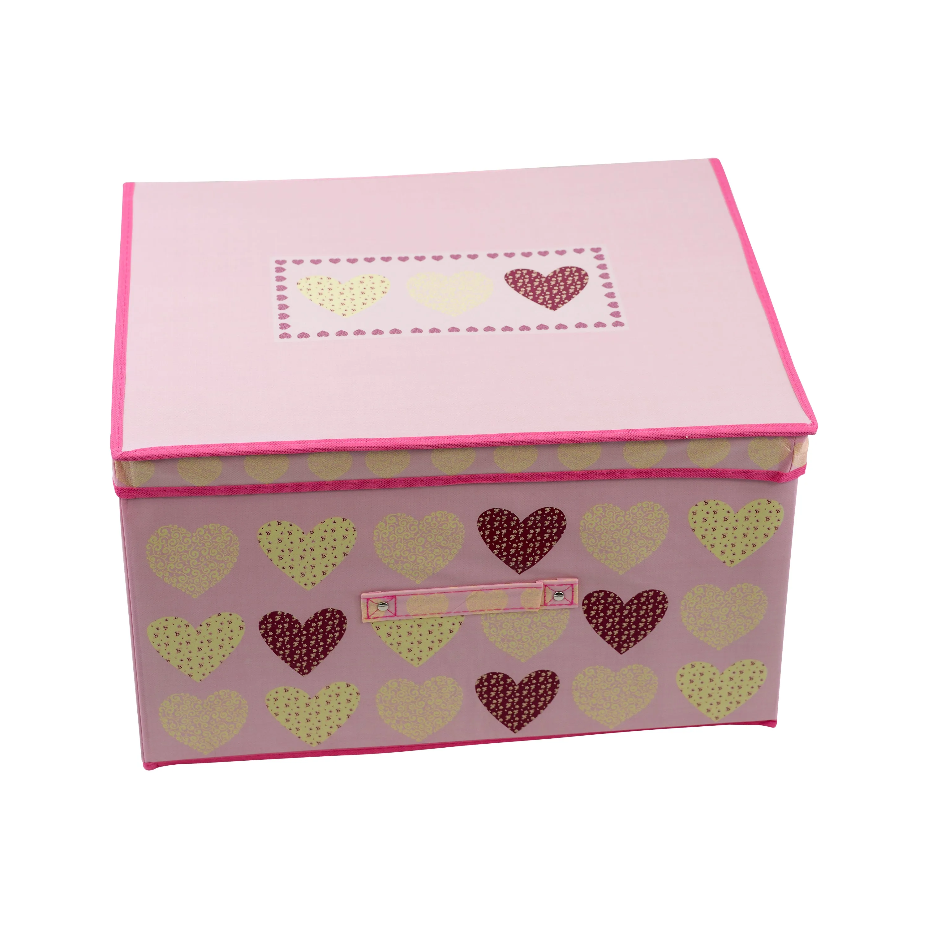 Pink Hearts Large Storage Box