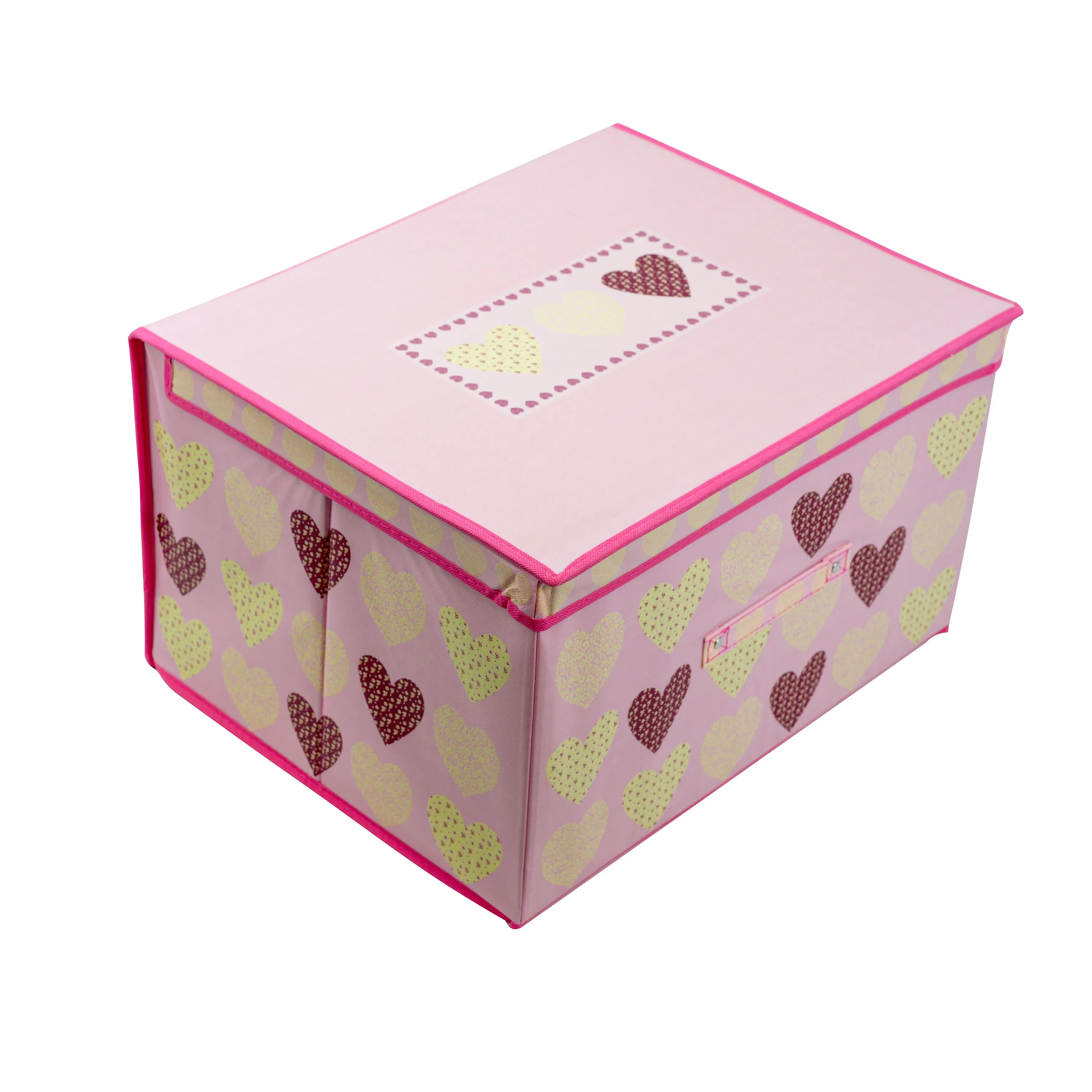 Pink Hearts Large Storage Box