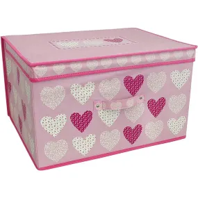 Pink Hearts Large Storage Box