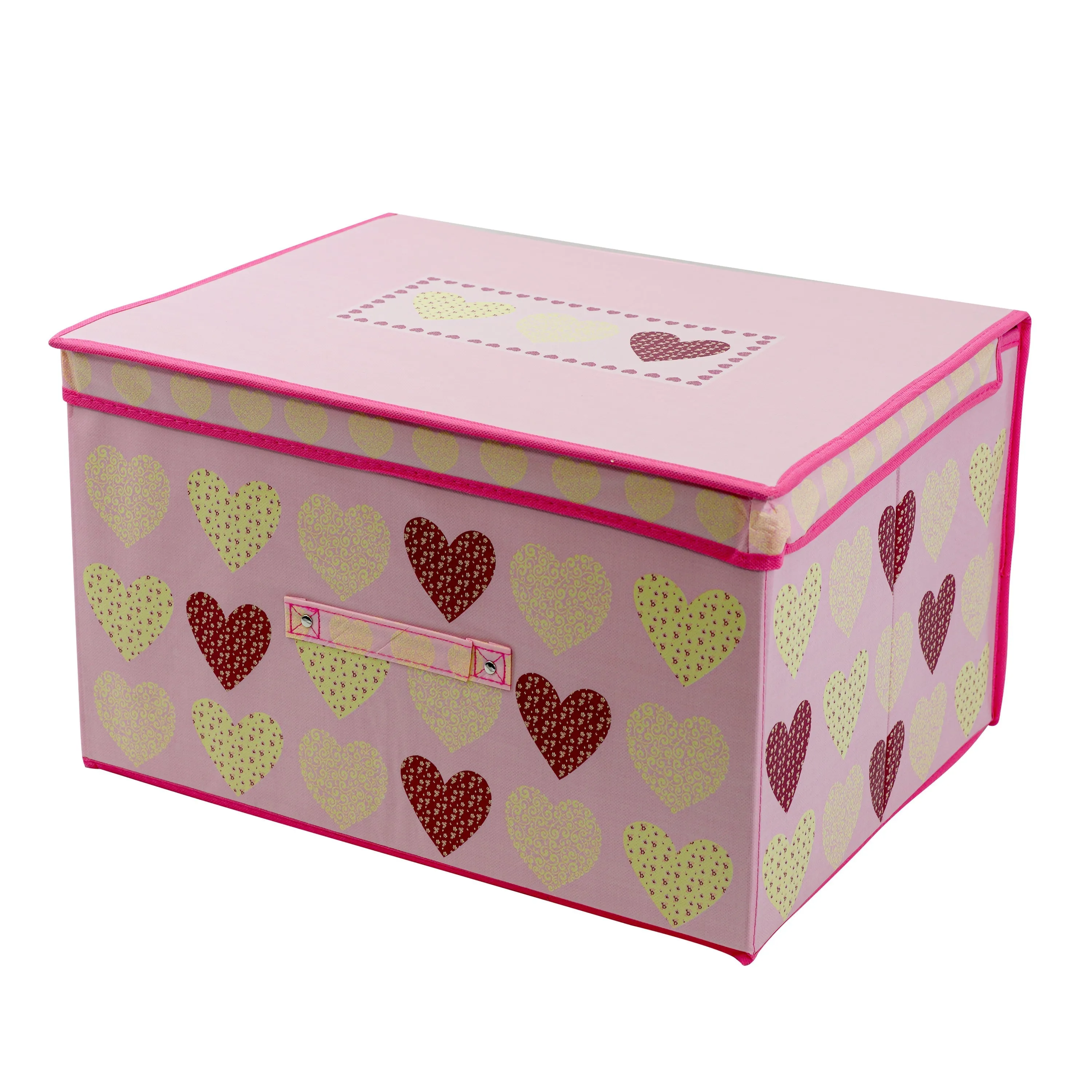 Pink Hearts Large Storage Box