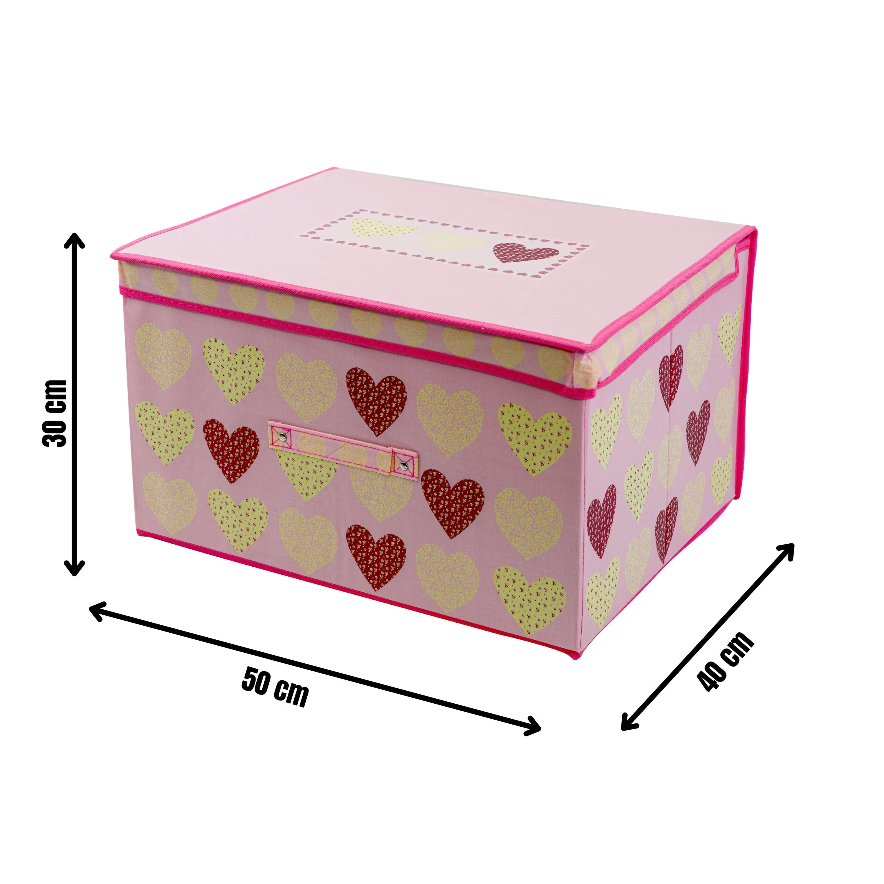 Pink Hearts Large Storage Box