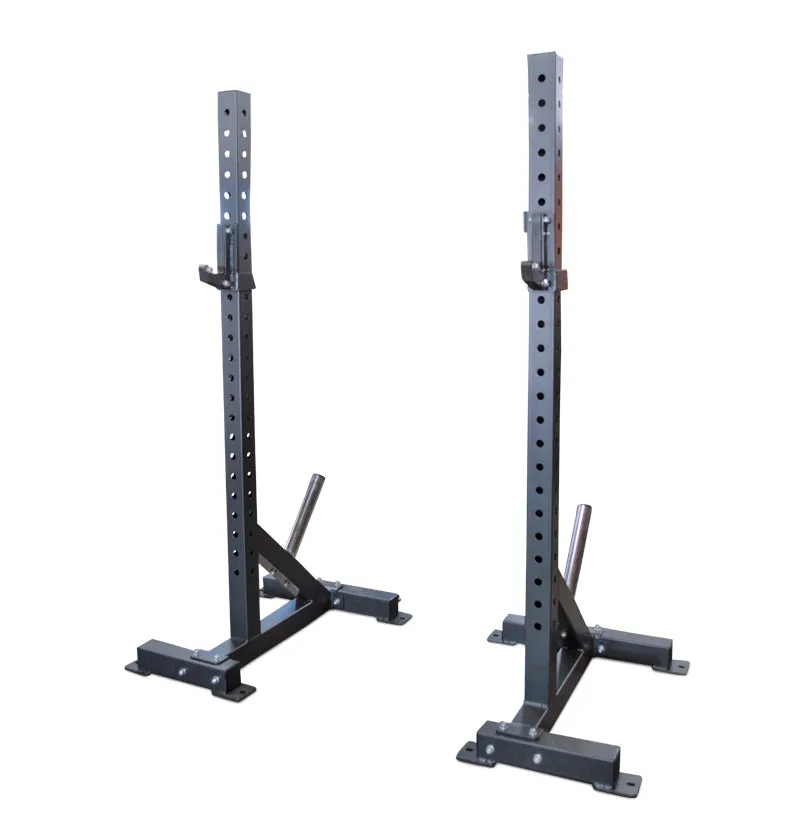 Heavy Duty Adjustable Squat Stands PL7358 - High Durability Gym Equipment for Weightlifting and Powerlifting