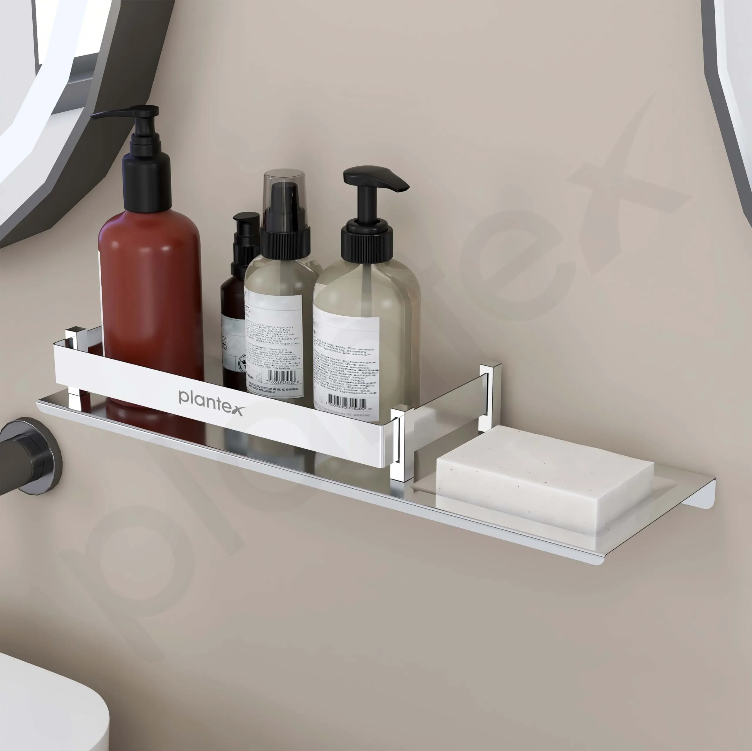 Plantex Stainless Steel 2in1 Multipurpose Bathroom Shelf with Soap Dish/Stand/Bathroom Accessories Shelf (15x5 Inches) – Pack of 1