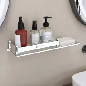 Plantex Stainless Steel 2in1 Multipurpose Bathroom Shelf with Soap Dish/Stand/Bathroom Accessories Shelf (15x5 Inches) – Pack of 1