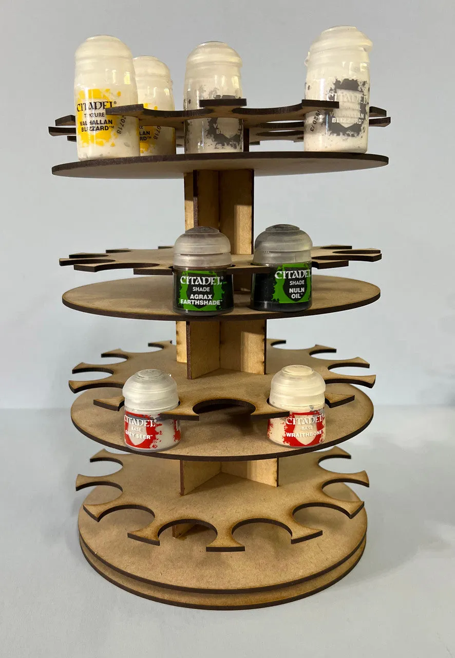 Rotating Paint Rack - For 34mm Paint Pots (GW, Citadel)