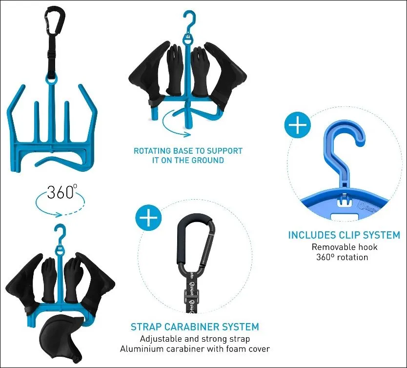 Surflogic Wetsuit Accessories Hanger Double System