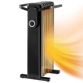 Tangkula 1500W Oil Filled Radiator Heater, Portable Electric Space Heater with 3 Heat Settings