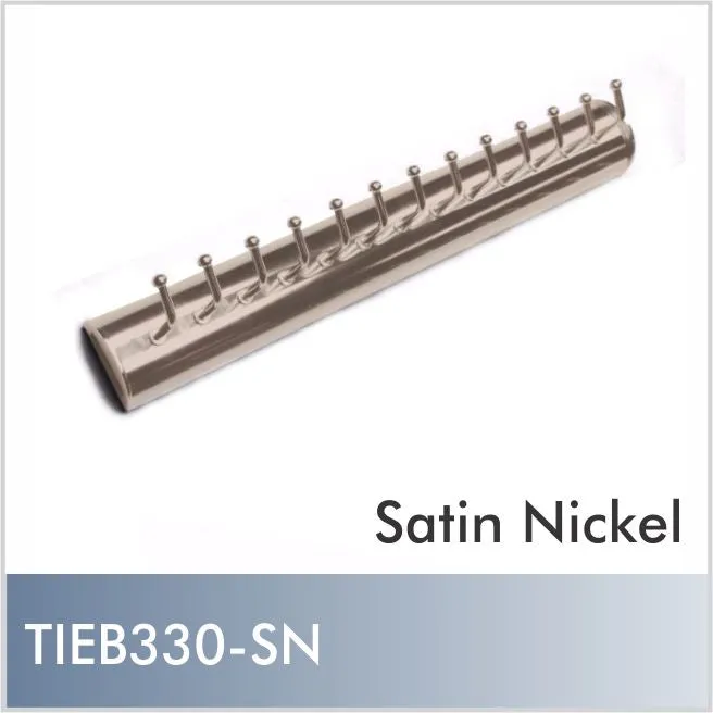 Veda Tie Rack in Satin Nickel